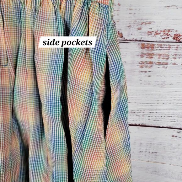 Modcloth Women S Dress Plaid Cotton Sleeveless Fit Flared Retro Pockets - Picture 9 of 10